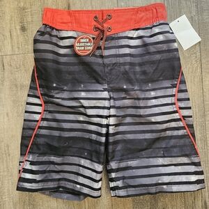 ZeroXposur Red and Black Kids Swim Trunks